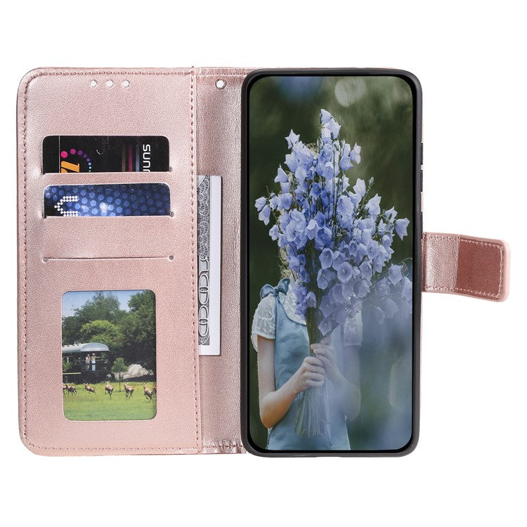 For Motorola Moto G35 5G Case Imprinted Totem PU Leather Wallet Stand Phone Cover - Rose Gold