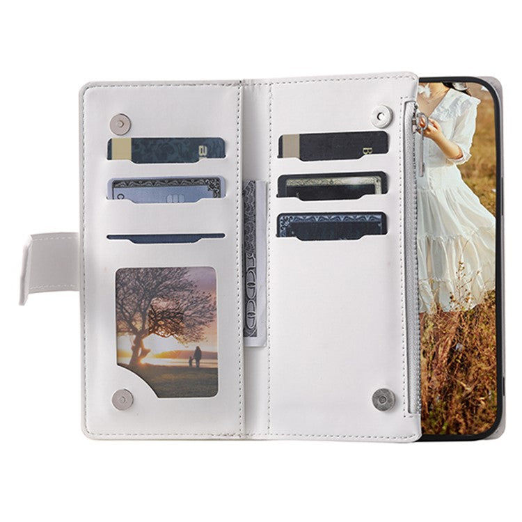 Style 005 For Motorola Moto G35 5G Wallet Case Rhombus Stitching Line PU Leather Phone Cover - White