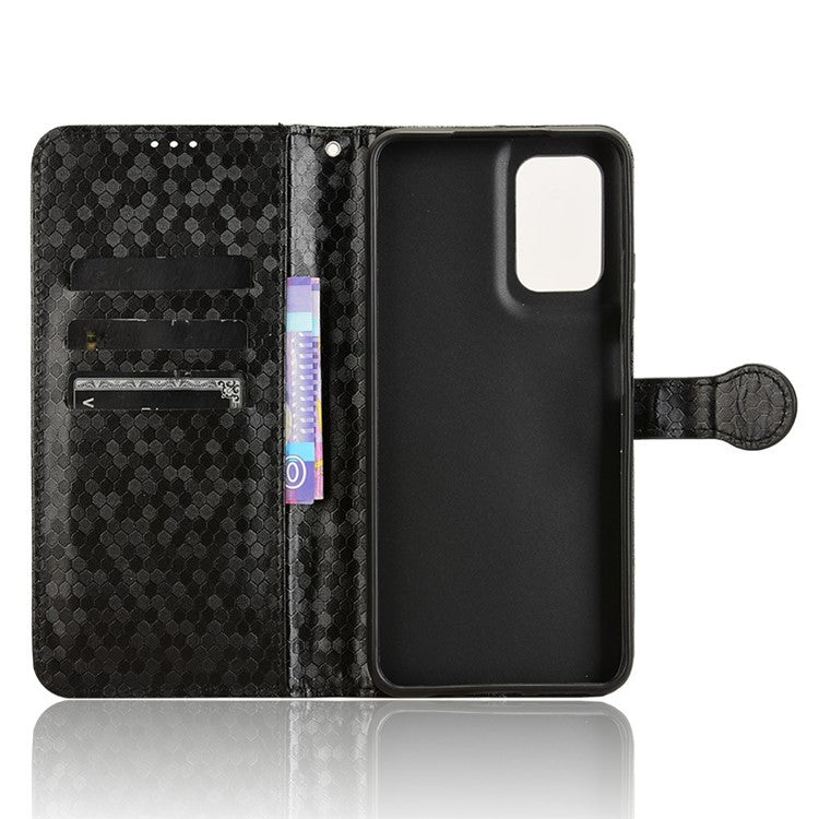 For Motorola Moto G35 5G Wallet Case Dot Pattern Imprint PU Leather Phone Cover - Black