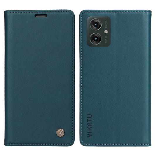 YIKATU YK-001 For Motorola Moto G55 5G Case Stand Leather Phone Cover Strong Magnetic Closure - Green
