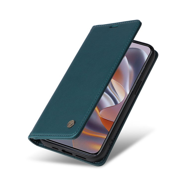 YIKATU YK-001 For Motorola Moto G55 5G Case Stand Leather Phone Cover Strong Magnetic Closure - Green