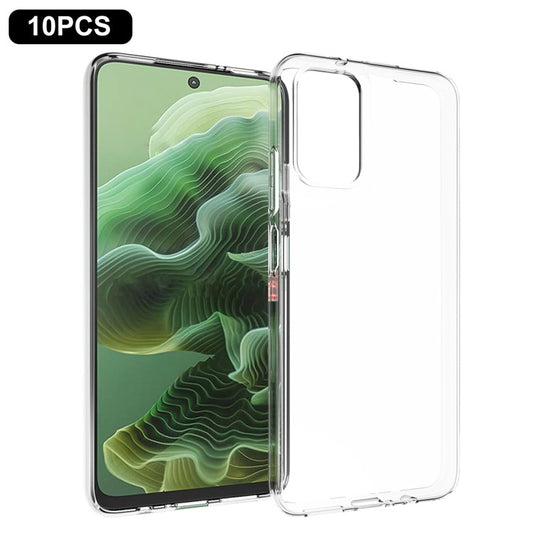 10Pcs / Pack For Motorola Moto G35 5G Clear Case Watermark-Free TPU Protective Cover