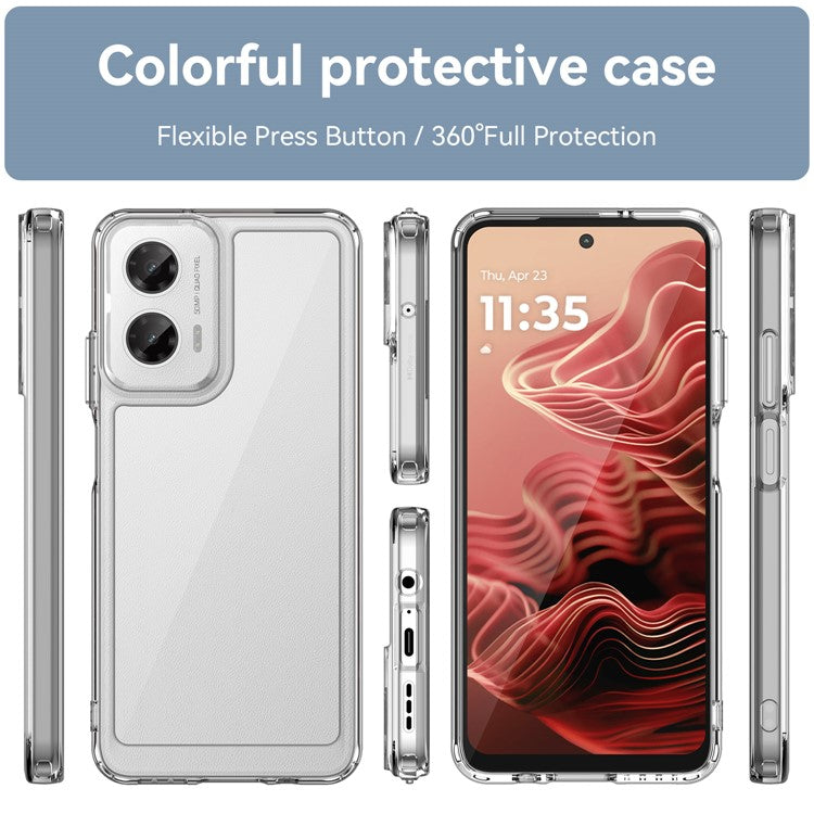 For Motorola Moto G35 5G Case TPU +Acrylic Protective Clear Phone Cover - Transparent