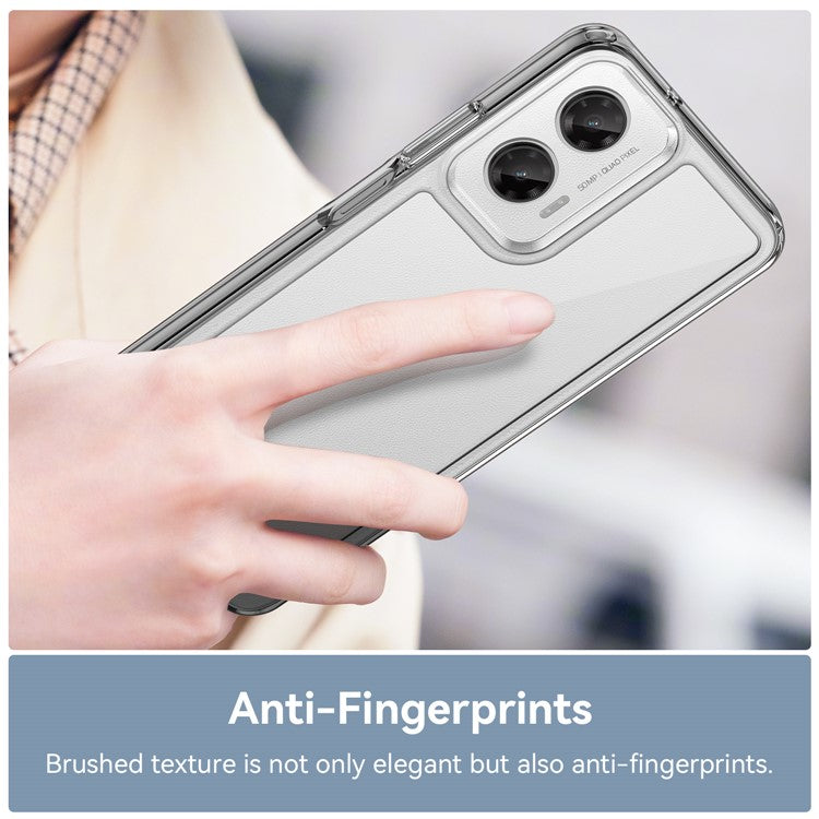 For Motorola Moto G35 5G Case TPU +Acrylic Protective Clear Phone Cover - Transparent