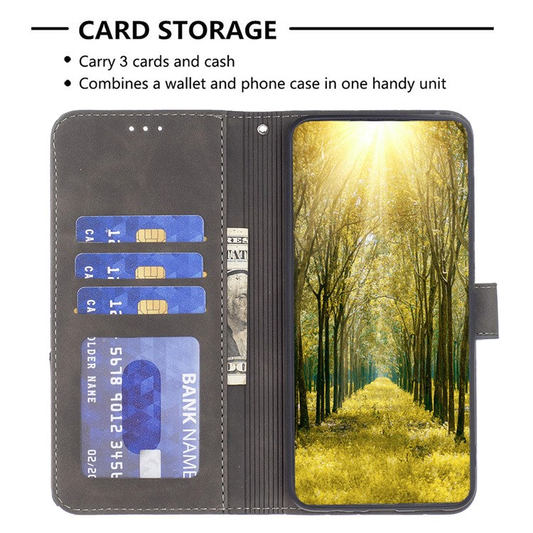 BINFEN COLOR BF05 For Motorola Moto G35 5G Case Leather Phone Cover Wallet Stand - Grey