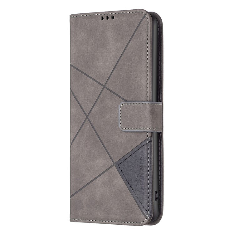 BINFEN COLOR BF05 For Motorola Moto G35 5G Case Leather Phone Cover Wallet Stand - Grey