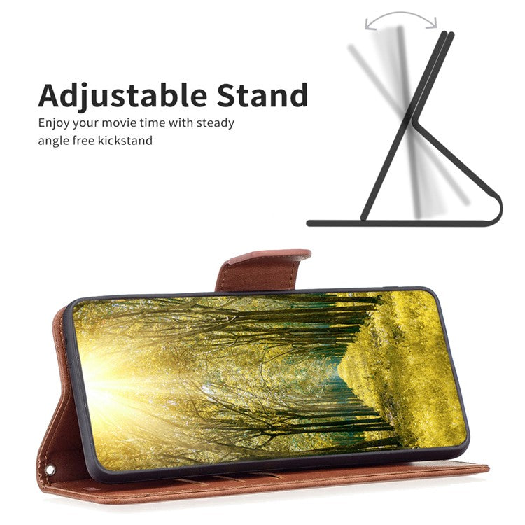 For Motorola Moto G35 5G Case Shockproof PU Leather Cover with Wallet Card Slots - Brown