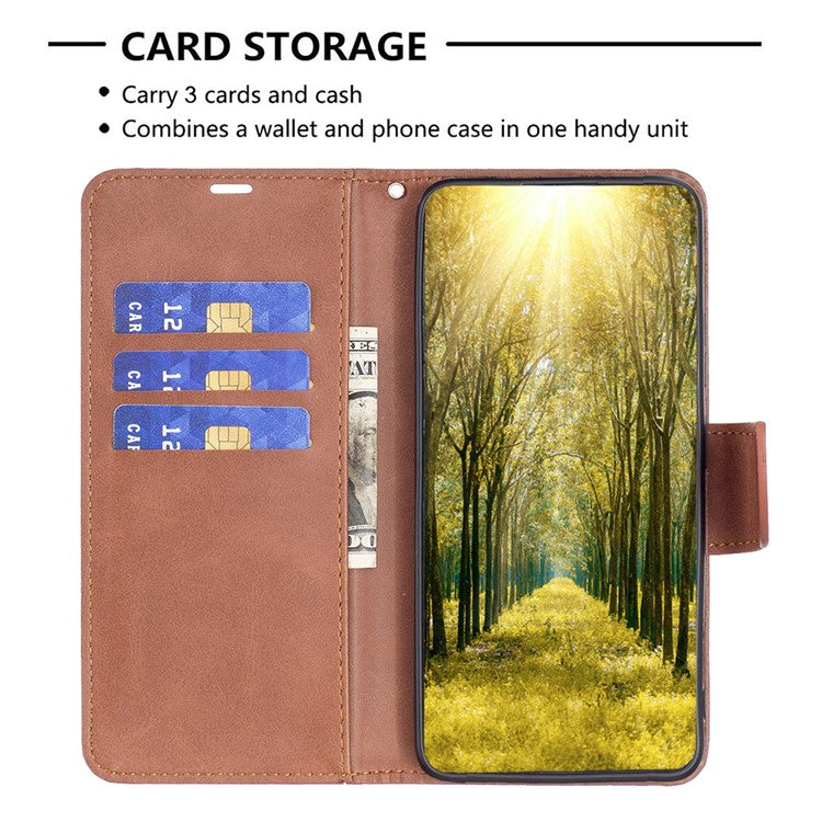 For Motorola Moto G35 5G Case Shockproof PU Leather Cover with Wallet Card Slots - Brown