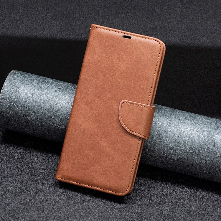 For Motorola Moto G35 5G Case Shockproof PU Leather Cover with Wallet Card Slots - Brown