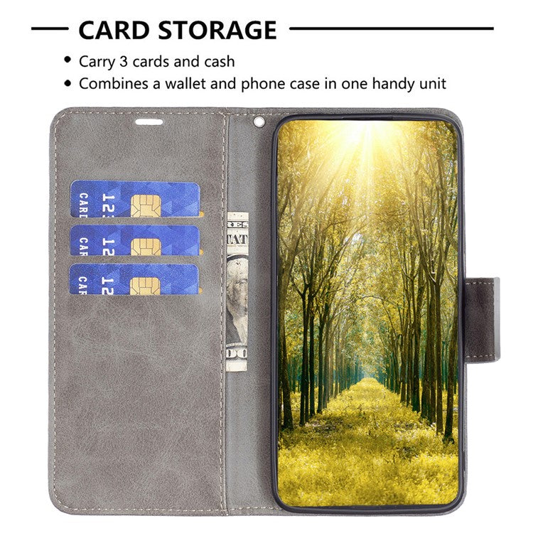 For Motorola Moto G35 5G Case Shockproof PU Leather Cover with Wallet Card Slots - Grey