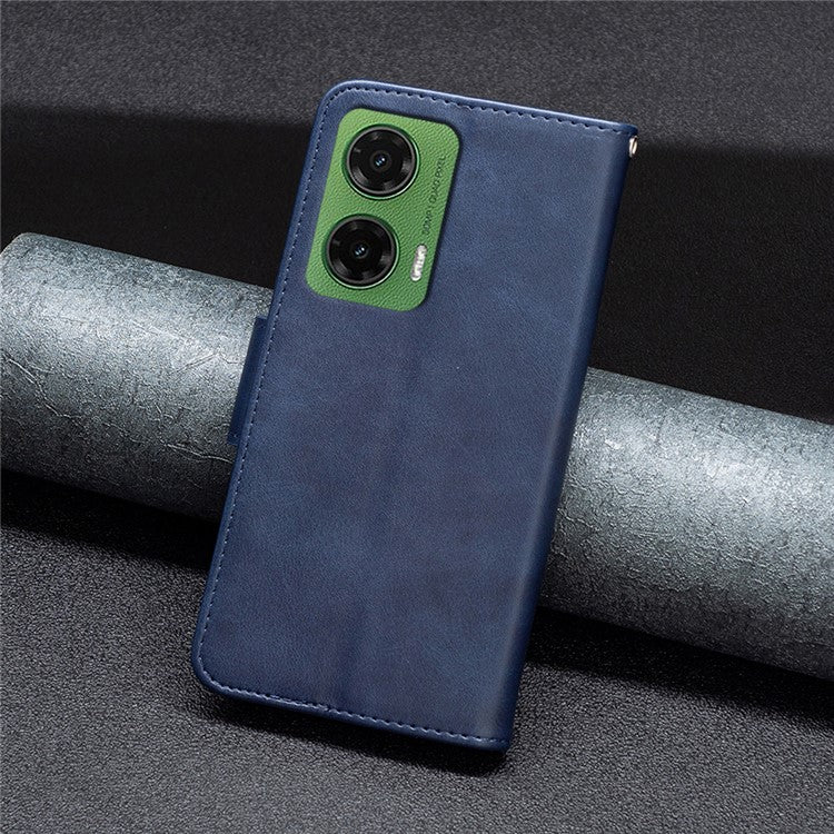 For Motorola Moto G35 5G Case Shockproof PU Leather Cover with Wallet Card Slots - Blue