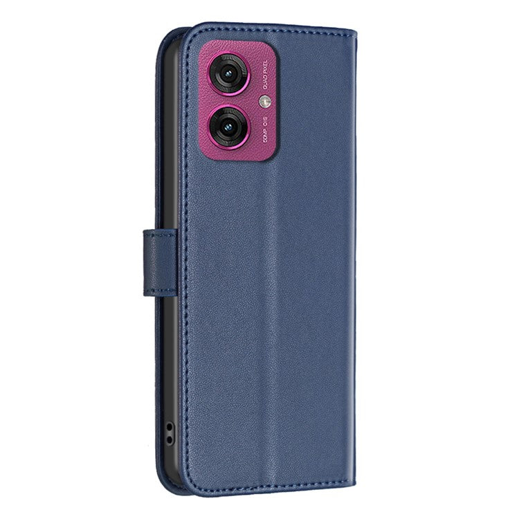 BINFEN COLOR BF17 For Motorola Moto G55 5G Case Wallet Folio Flip Leather Cover - Blue