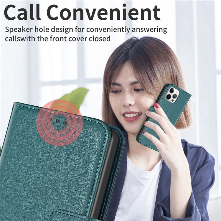 BINFEN COLOR BF17 For Motorola Moto G55 5G Case Wallet Folio Flip Leather Cover - Green