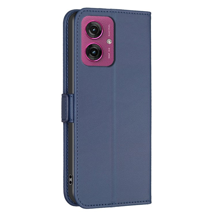 BINFEN COLOR BF31 For Motorola Moto G55 5G Case PU Leather Flip Folio Phone Wallet Cover - Blue