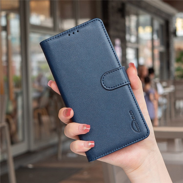BINFEN COLOR BF32 For Motorola Moto G55 5G Leather Case Wallet RFID Blocking Phone Cover - Blue