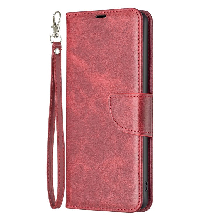 For Motorola Moto G55 5G Case Shockproof PU Leather Cover with Wallet Card Slots - Red