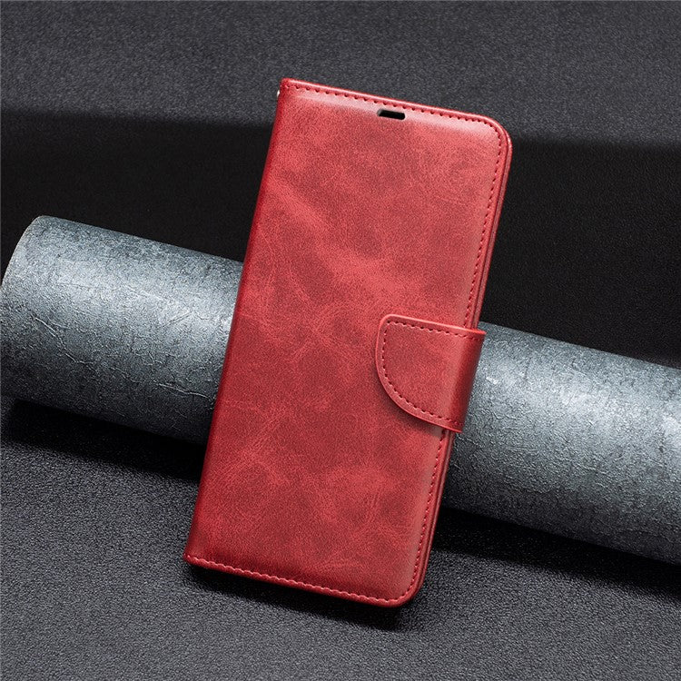 For Motorola Moto G55 5G Case Shockproof PU Leather Cover with Wallet Card Slots - Red