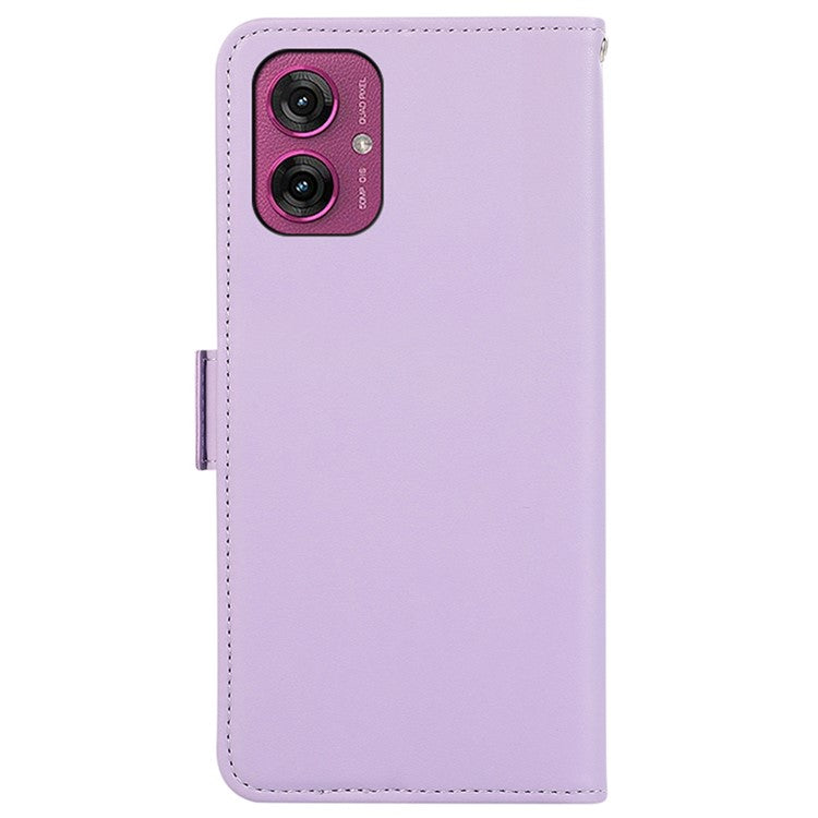 ABEEL For Motorola Moto G55 5G Case Leather Phone Cover with RFID Blocking Wallet - Purple