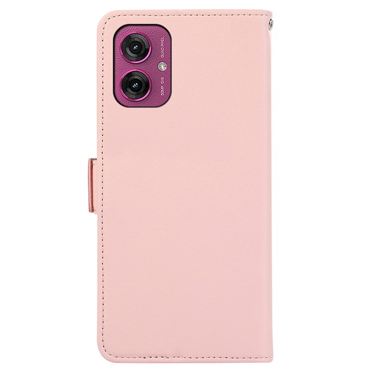 ABEEL For Motorola Moto G55 5G Case Leather Phone Cover with RFID Blocking Wallet - Pink