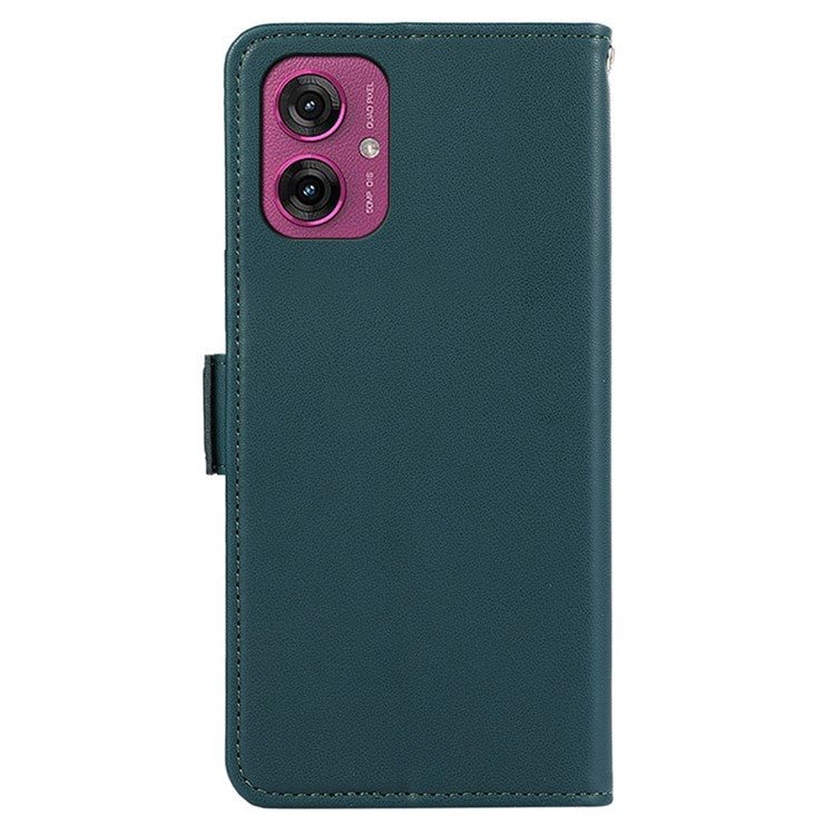 ABEEL For Motorola Moto G55 5G Case Leather Phone Cover with RFID Blocking Wallet - Green