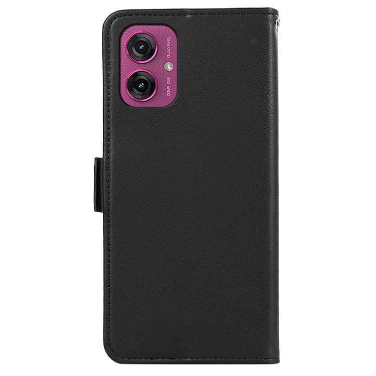 ABEEL For Motorola Moto G55 5G Case Leather Phone Cover with RFID Blocking Wallet - Black