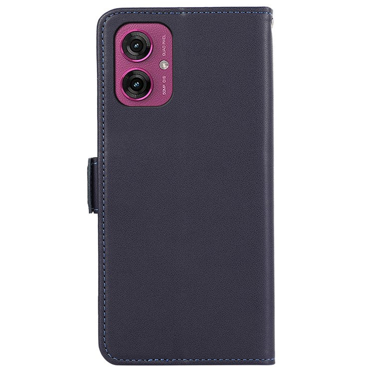 ABEEL For Motorola Moto G55 5G Case Leather Phone Cover with RFID Blocking Wallet - Blue