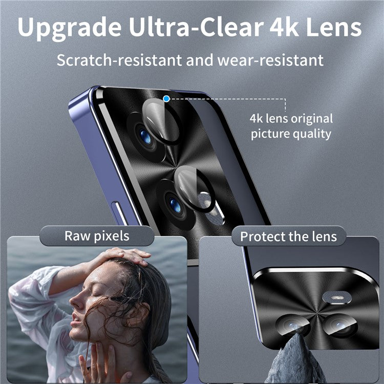 Magic Shield Magnetic Series for Motorola Edge (2024) 5G Case Metal+TPU Phone Cover with Lens Guard - Purple