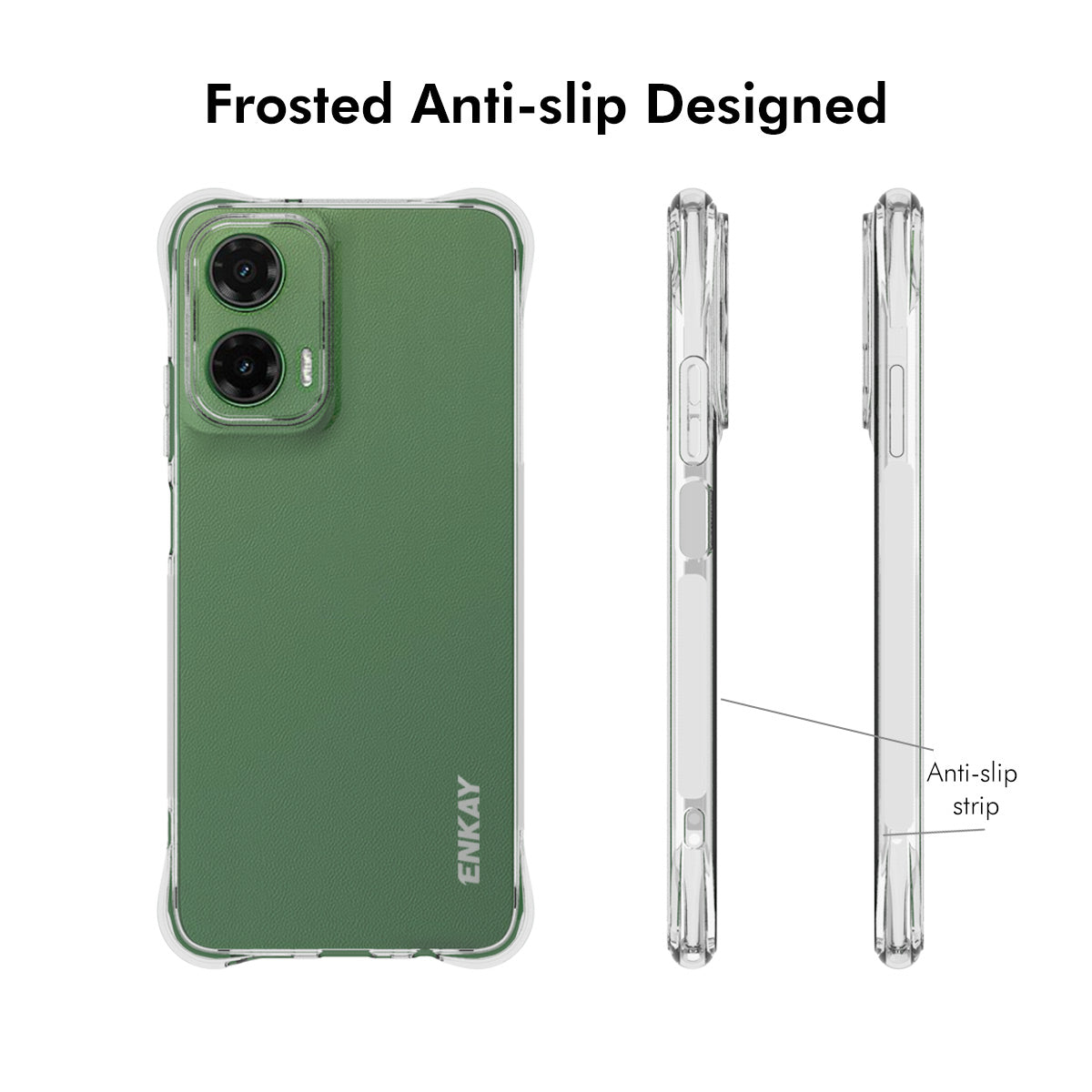 For Motorola Moto G35 5G ENKAY HAT PRINCE Case Transparent TPU Drop-Proof Phone Cover - Transparent