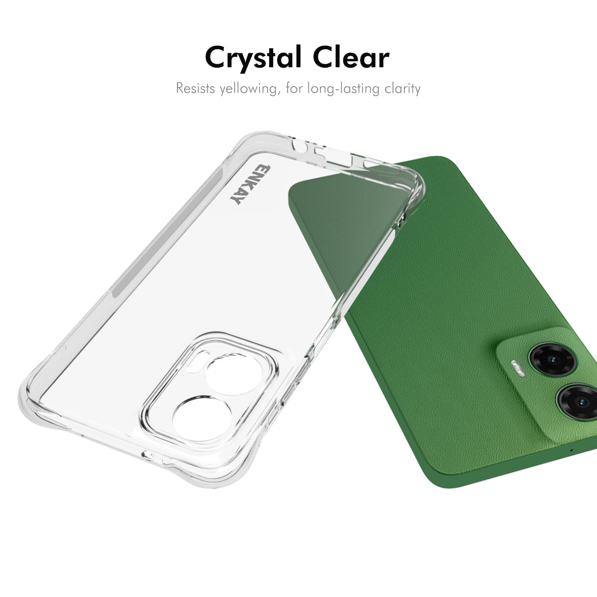 For Motorola Moto G35 5G ENKAY HAT PRINCE Case Transparent TPU Drop-Proof Phone Cover - Transparent