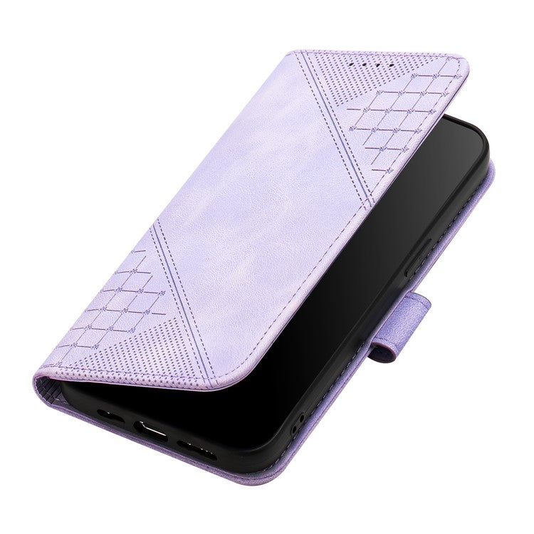 YX0080 For Motorola Moto G35 5G Case Butterfly Imprint Leather Wallet Phone Cover - Light Purple