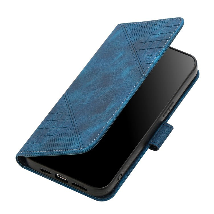 YX0080 For Motorola Moto G55 5G Case Butterfly Imprint Leather Wallet Phone Cover - Sapphire