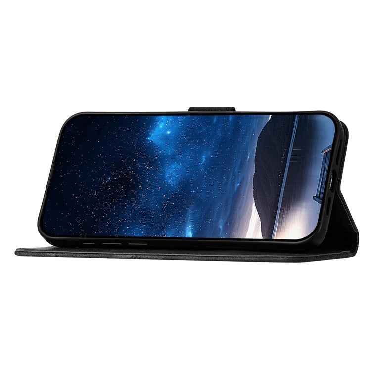 YX0080 For Motorola Moto G55 5G Case Butterfly Imprint Leather Wallet Phone Cover - Black