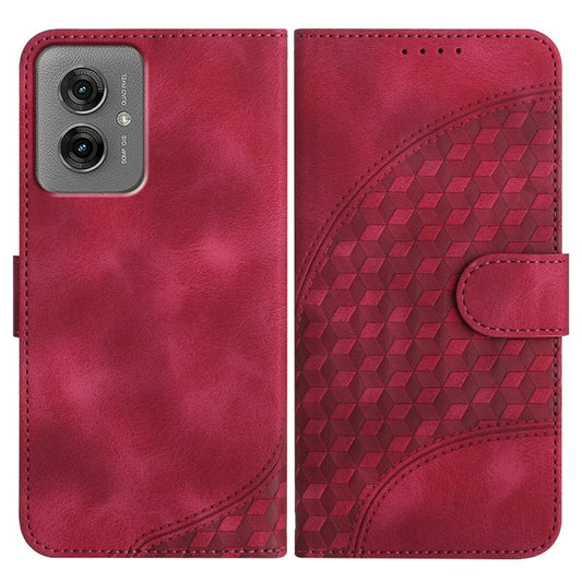 YX0060 For Motorola Moto G55 5G Case Elephant Head Pattern Leather Phone Cover - Rose