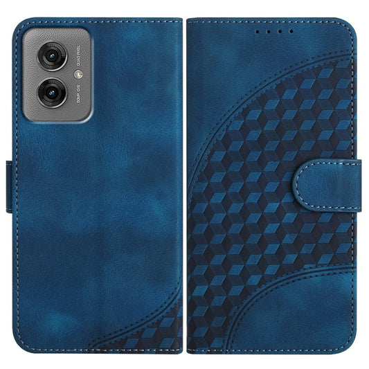 YX0060 For Motorola Moto G55 5G Case Elephant Head Pattern Leather Phone Cover - Sapphire