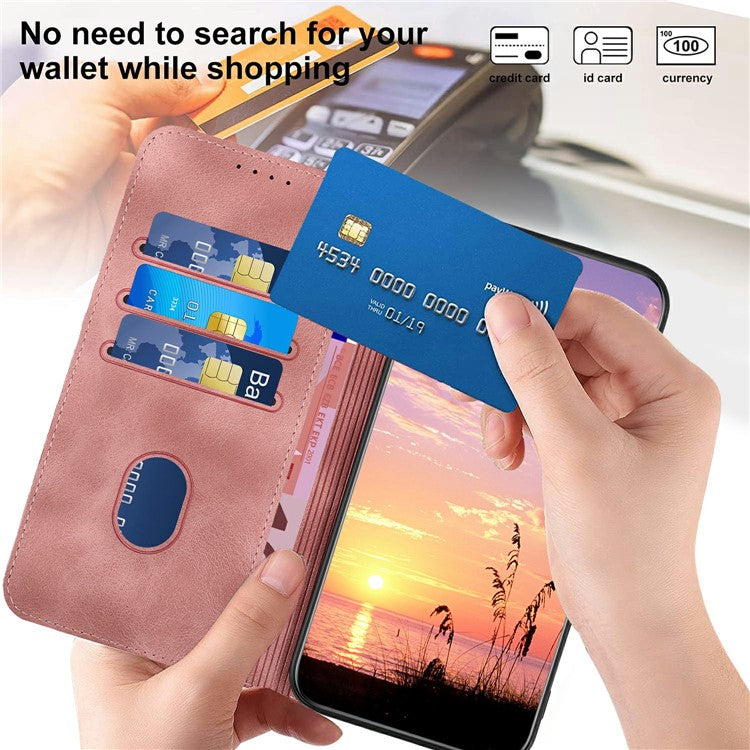 YX0060 For Motorola Moto G55 5G Case Elephant Head Pattern Leather Phone Cover - Pink