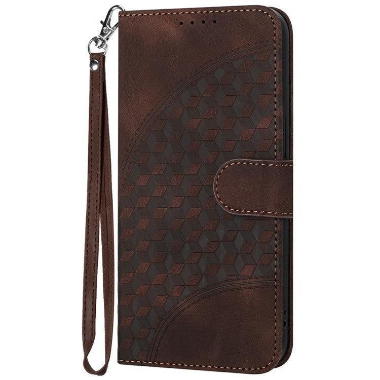 YX0060 For Motorola Moto G55 5G Case Elephant Head Pattern Leather Phone Cover - Coffee