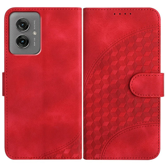 YX0060 For Motorola Moto G55 5G Case Elephant Head Pattern Leather Phone Cover - Red