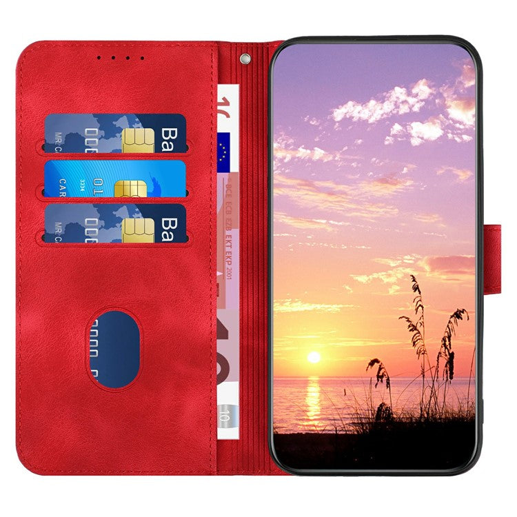 YX0060 For Motorola Moto G55 5G Case Elephant Head Pattern Leather Phone Cover - Red