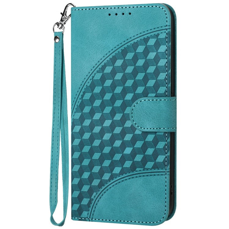 YX0060 For Motorola Moto G55 5G Case Elephant Head Pattern Leather Phone Cover - Baby Blue