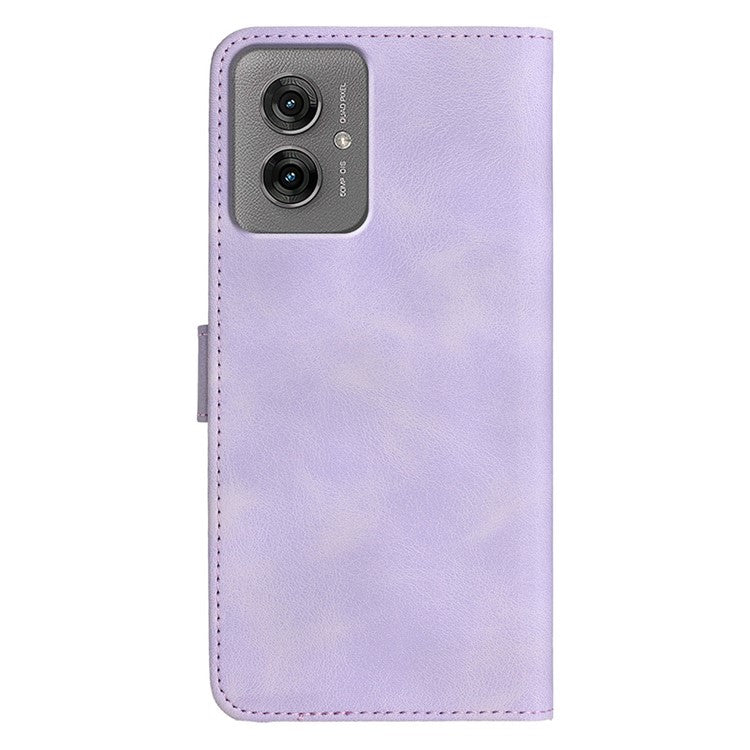 YX0030 For Motorola Moto G55 5G Case Leather Phone Cover Wallet Stand Design - Light Purple
