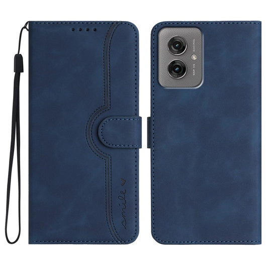 YX0030 For Motorola Moto G55 5G Case Leather Phone Cover Wallet Stand Design - Sapphire
