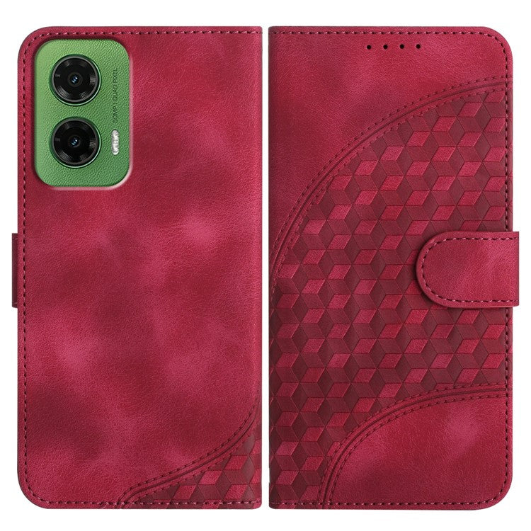 YX0060 For Motorola Moto G35 5G Case Elephant Head Pattern Leather Phone Cover - Rose