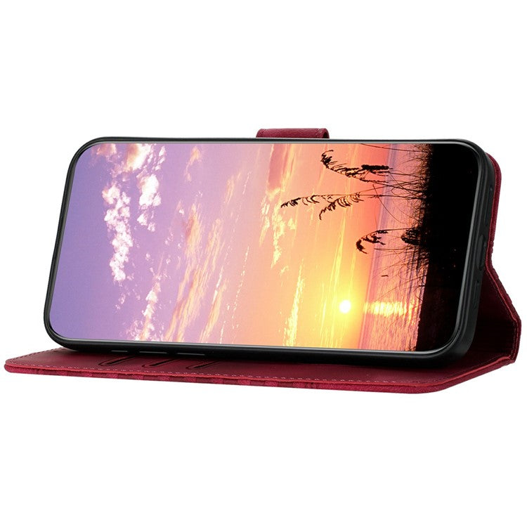 YX0060 For Motorola Moto G35 5G Case Elephant Head Pattern Leather Phone Cover - Rose