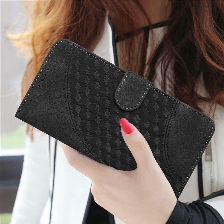 YX0060 For Motorola Moto G35 5G Case Elephant Head Pattern Leather Phone Cover - Black