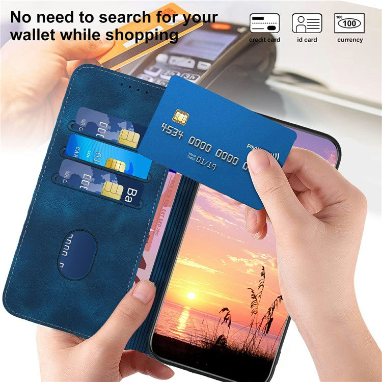 YX0060 For Motorola Moto G35 5G Case Elephant Head Pattern Leather Phone Cover - Sapphire