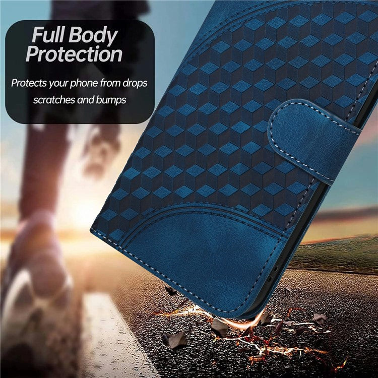 YX0060 For Motorola Moto G35 5G Case Elephant Head Pattern Leather Phone Cover - Sapphire