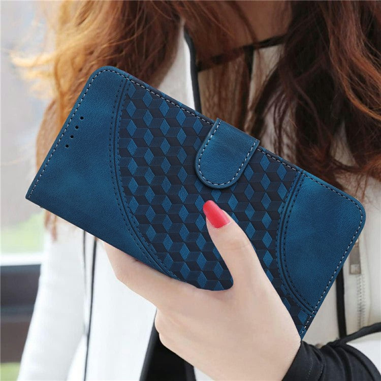 YX0060 For Motorola Moto G35 5G Case Elephant Head Pattern Leather Phone Cover - Sapphire