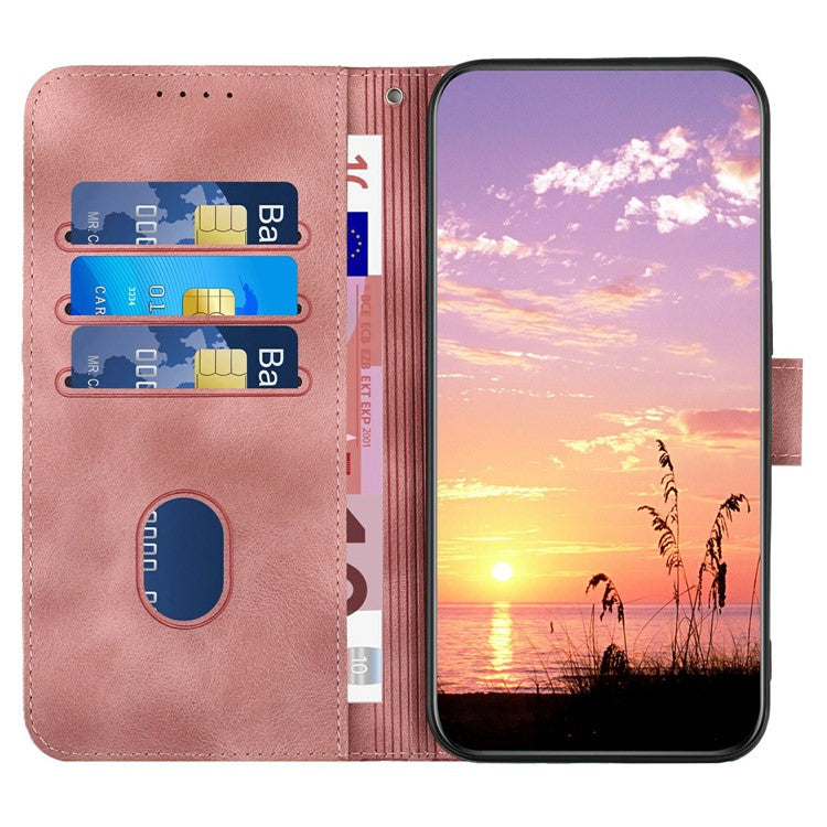 YX0060 For Motorola Moto G35 5G Case Elephant Head Pattern Leather Phone Cover - Pink