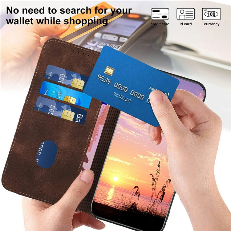 YX0060 For Motorola Moto G35 5G Case Elephant Head Pattern Leather Phone Cover - Coffee