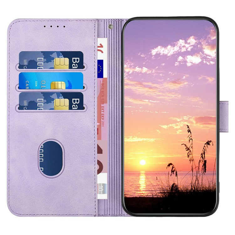YX0060 For Motorola Moto G35 5G Case Elephant Head Pattern Leather Phone Cover - Purple